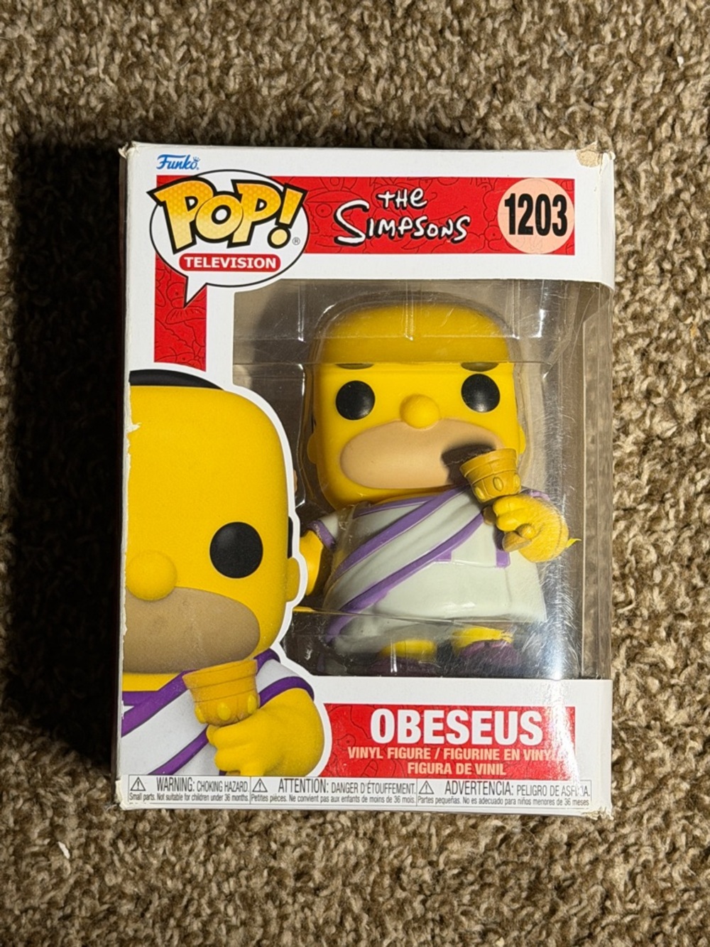 Funko Pop! The Simpsons Obeseus Vinyl Figure - Yellow, White, Purple